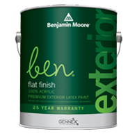 ben Waterborne Exterior Paint- Flat 541